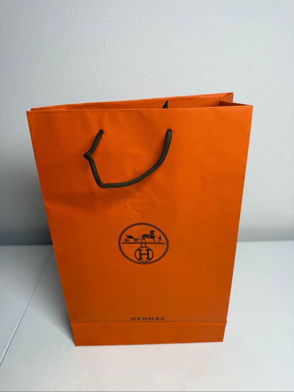 Hermès Orange Shopping Gift Bag Large Luxury Designer Boutique 17 X 11 In